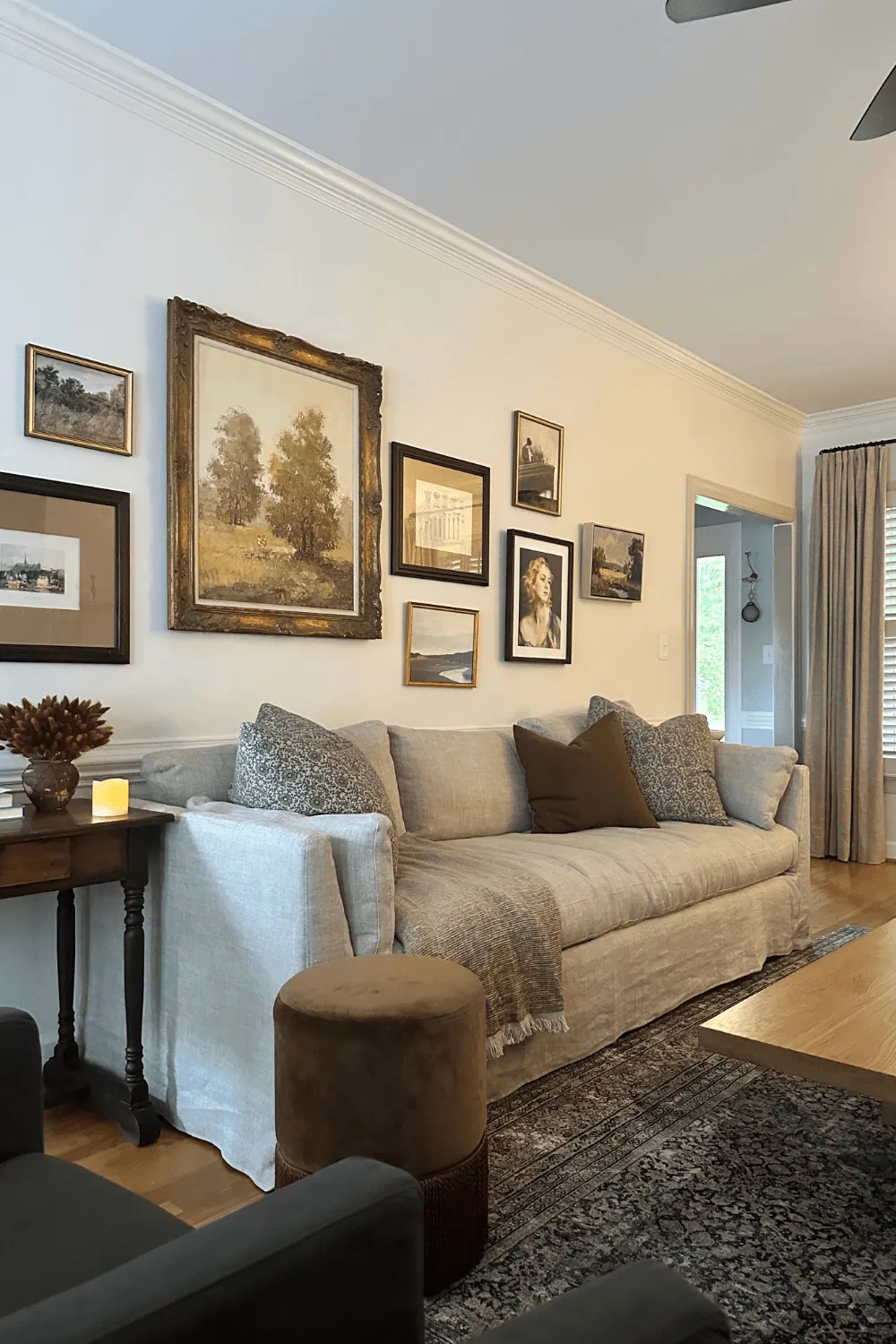 Living Room with collected art gallery
