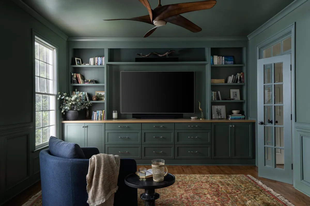 Moody library room interior design Raleigh NC - House of Maevie