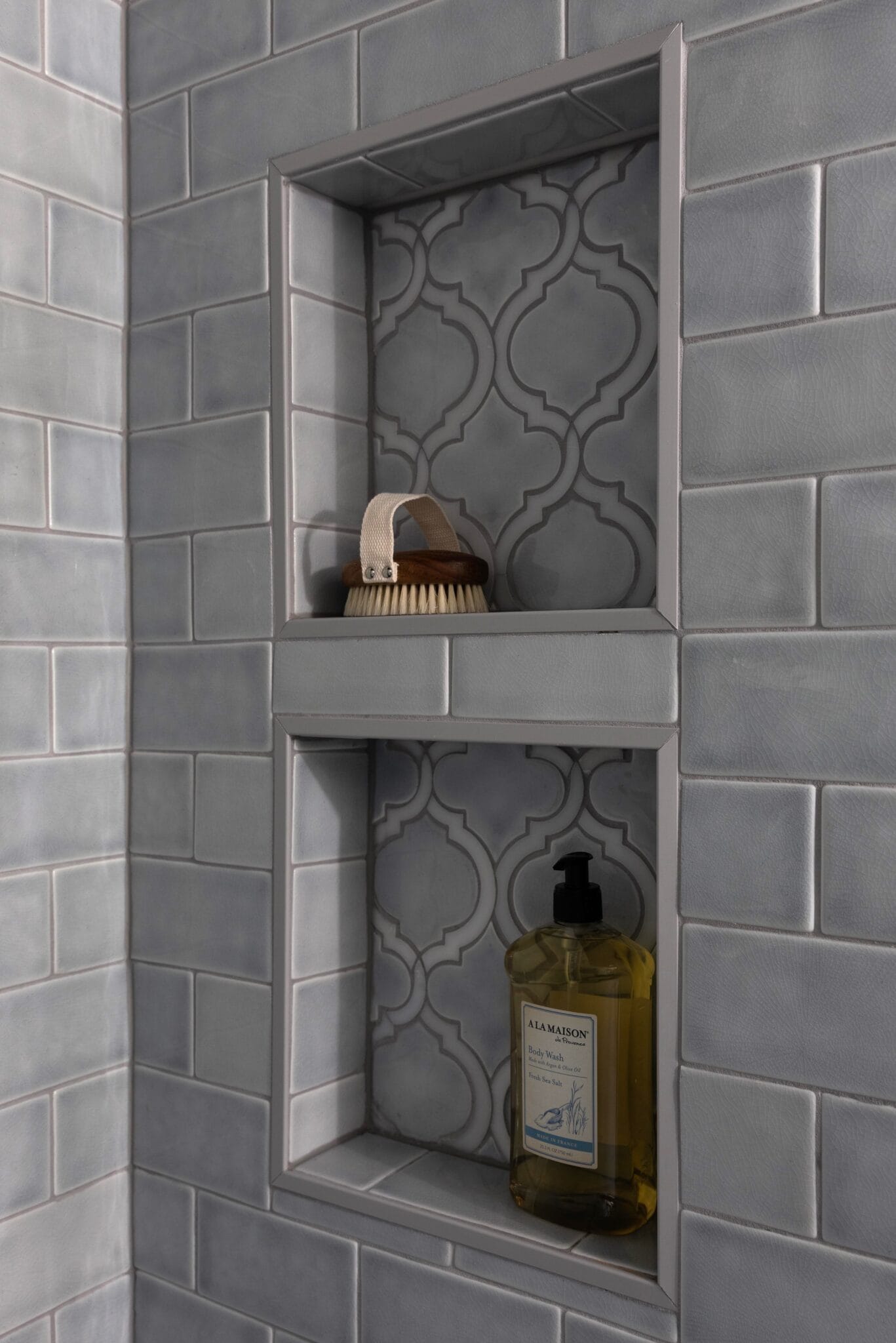 shower niche detail